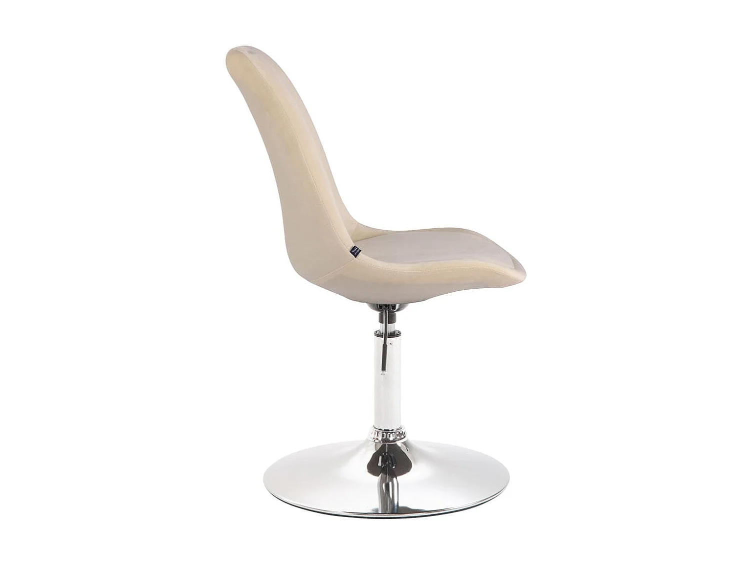 Lot de 4  chaise salle à manger - Velours & Chrome - Crème - Maverick