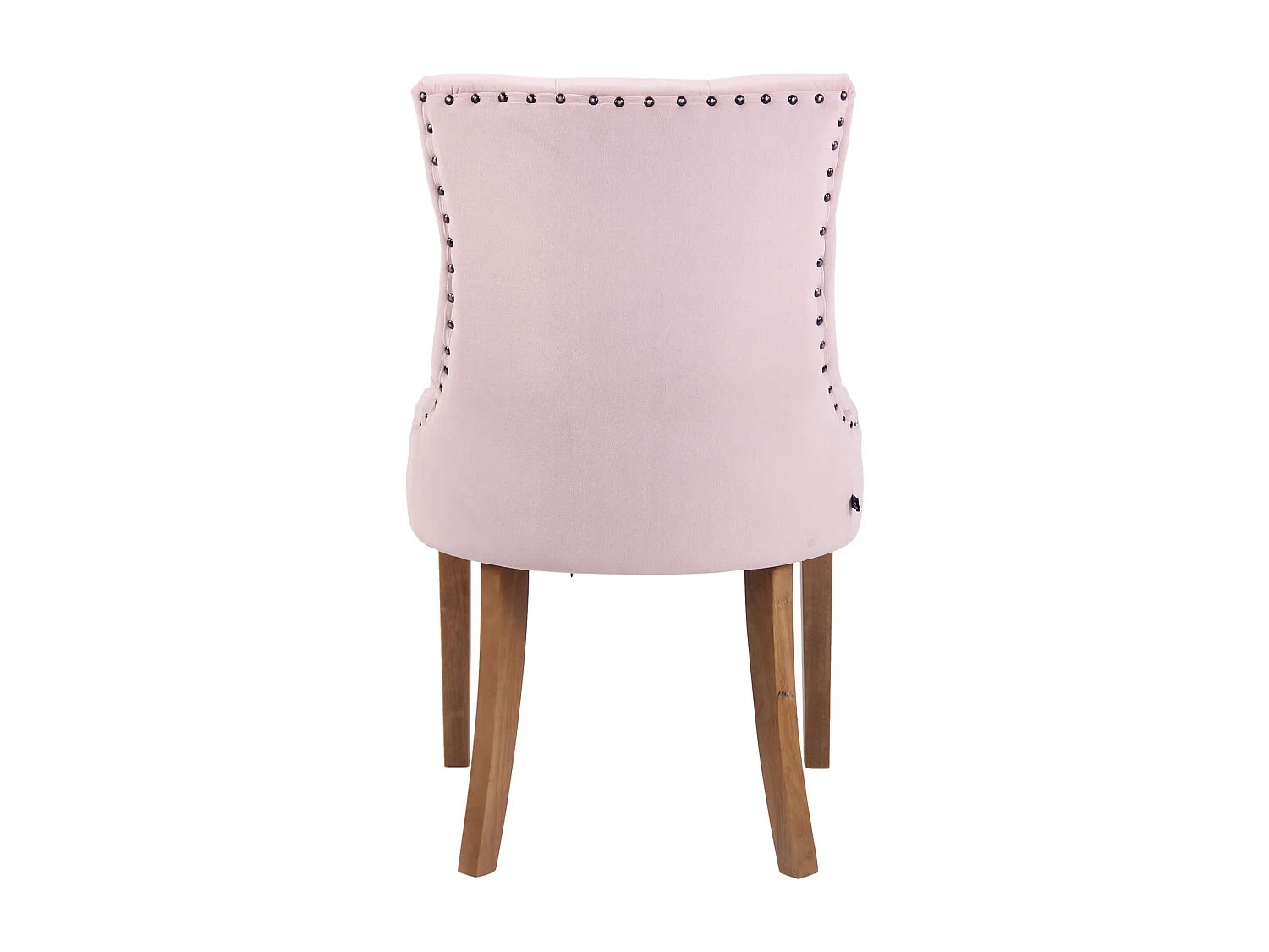 Lot de 4  chaise salle à manger - Velours & Antique clair - Rose - Aberdeen