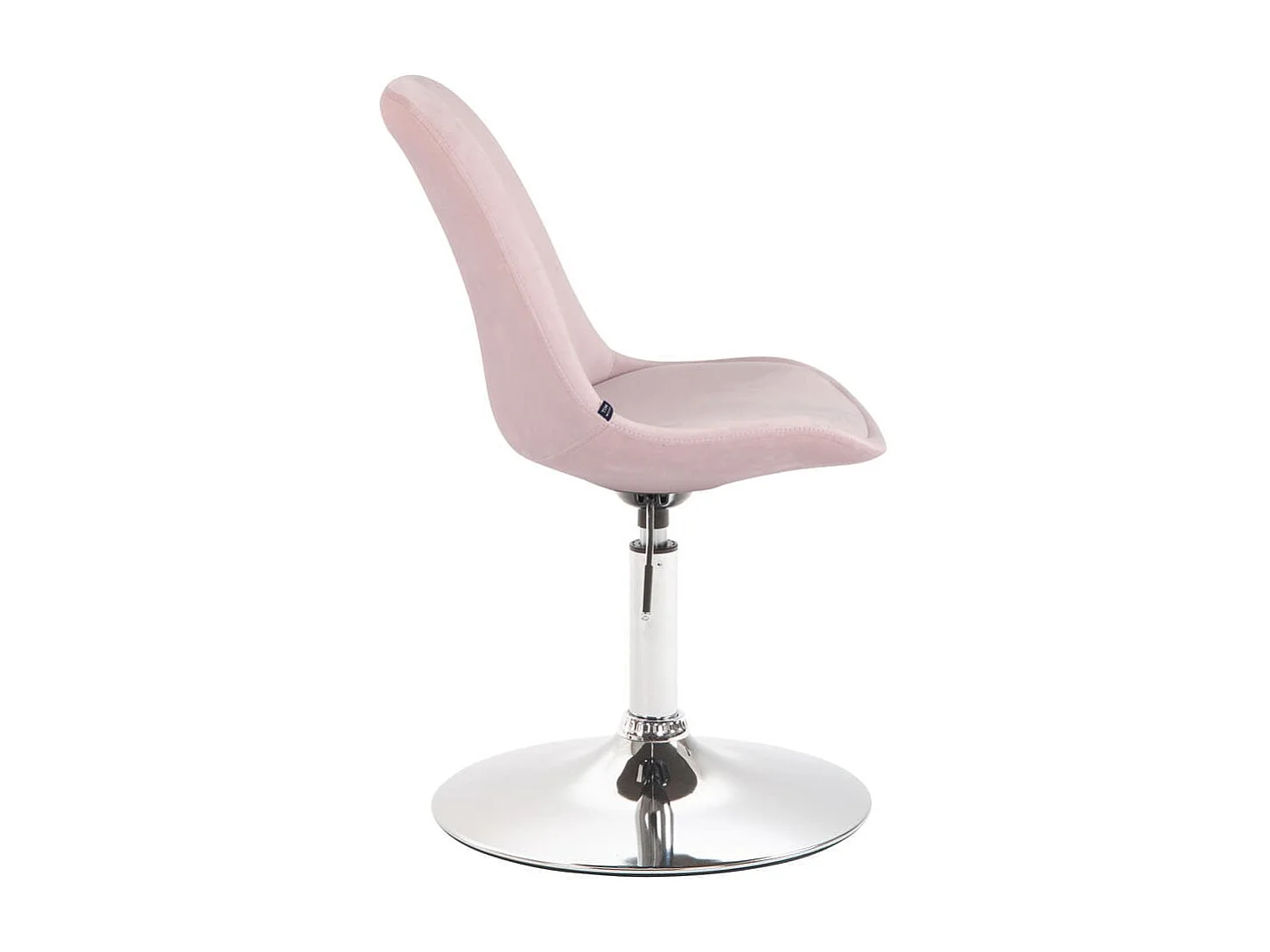Lot de 4  chaise salle à manger - Velours & Chrome - Rose - Maverick