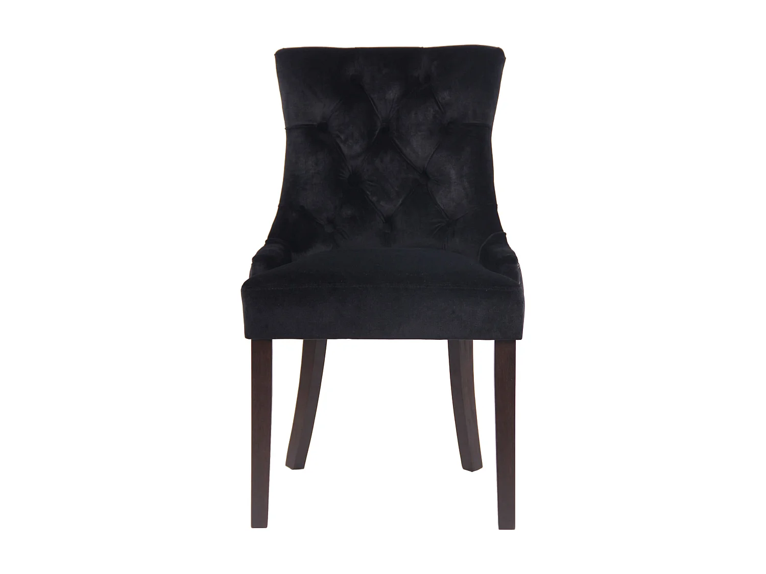 Lot de 4  chaise salle à manger - Velours & Antique - Noir - Aberdeen