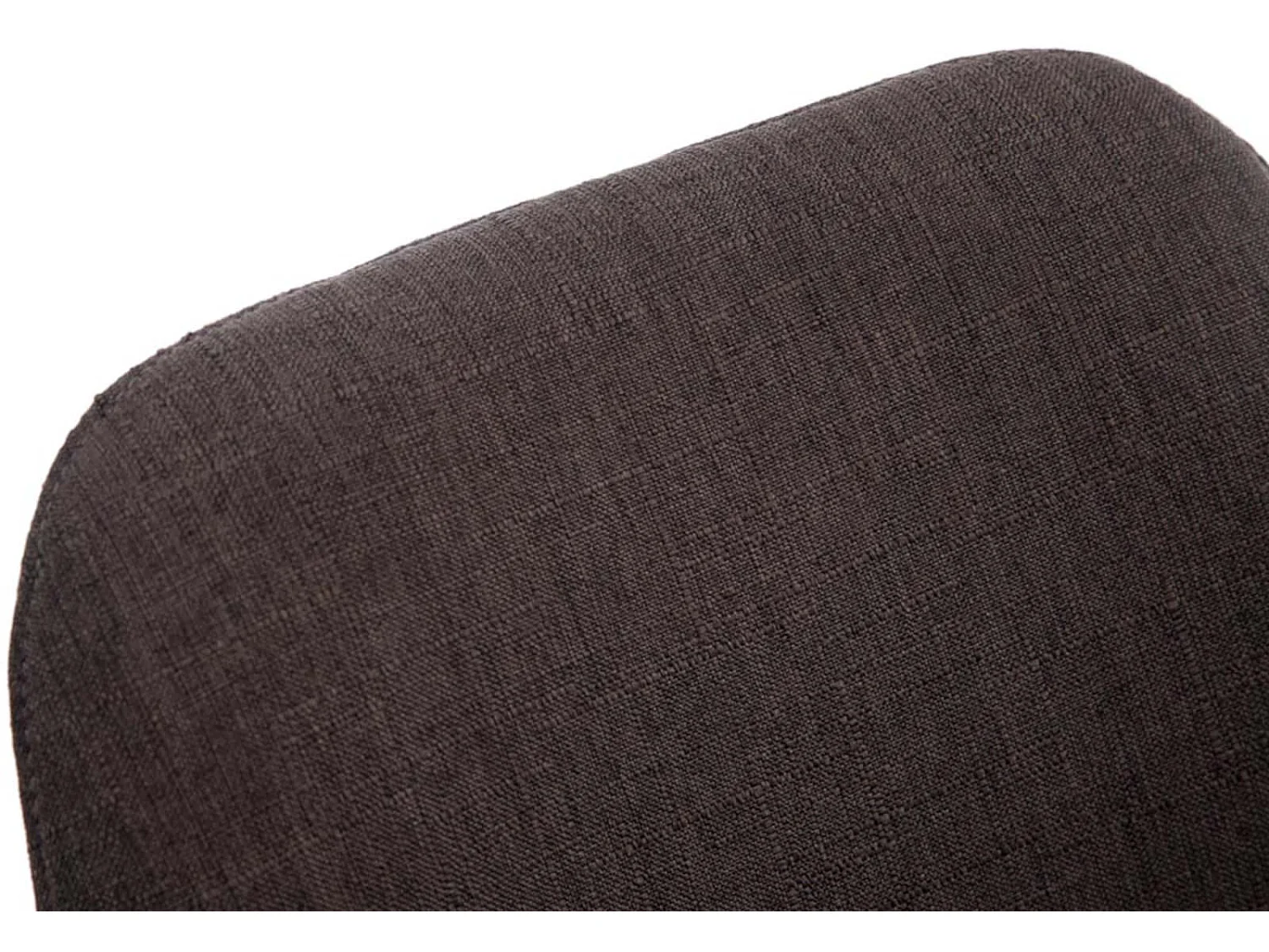 Lot de 4  chaise salle à manger - Tissu & Noyer - Gris foncé - Borneo V2