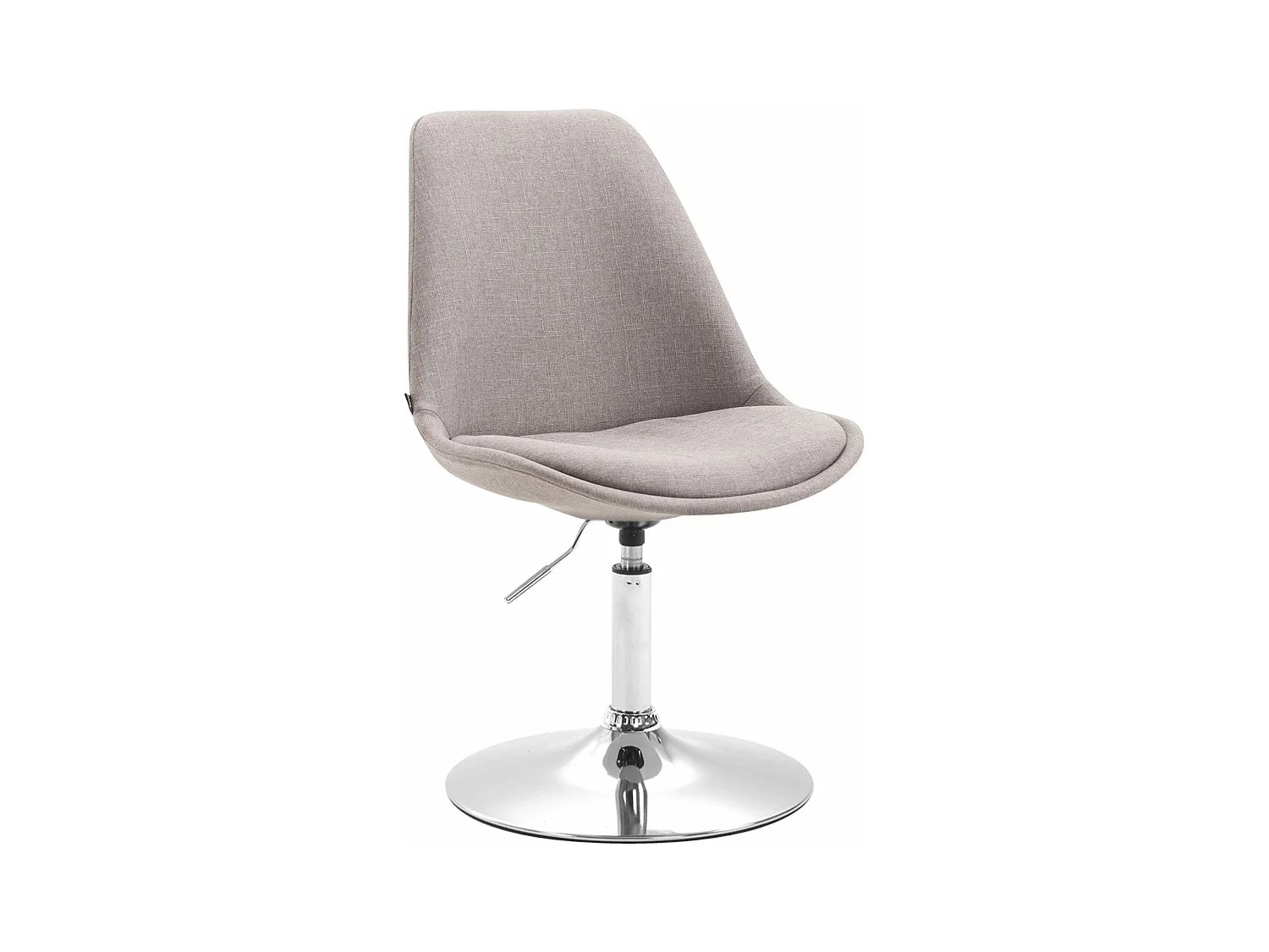 chaise salle à manger - Tissu & Chrome - Gris - Maverick