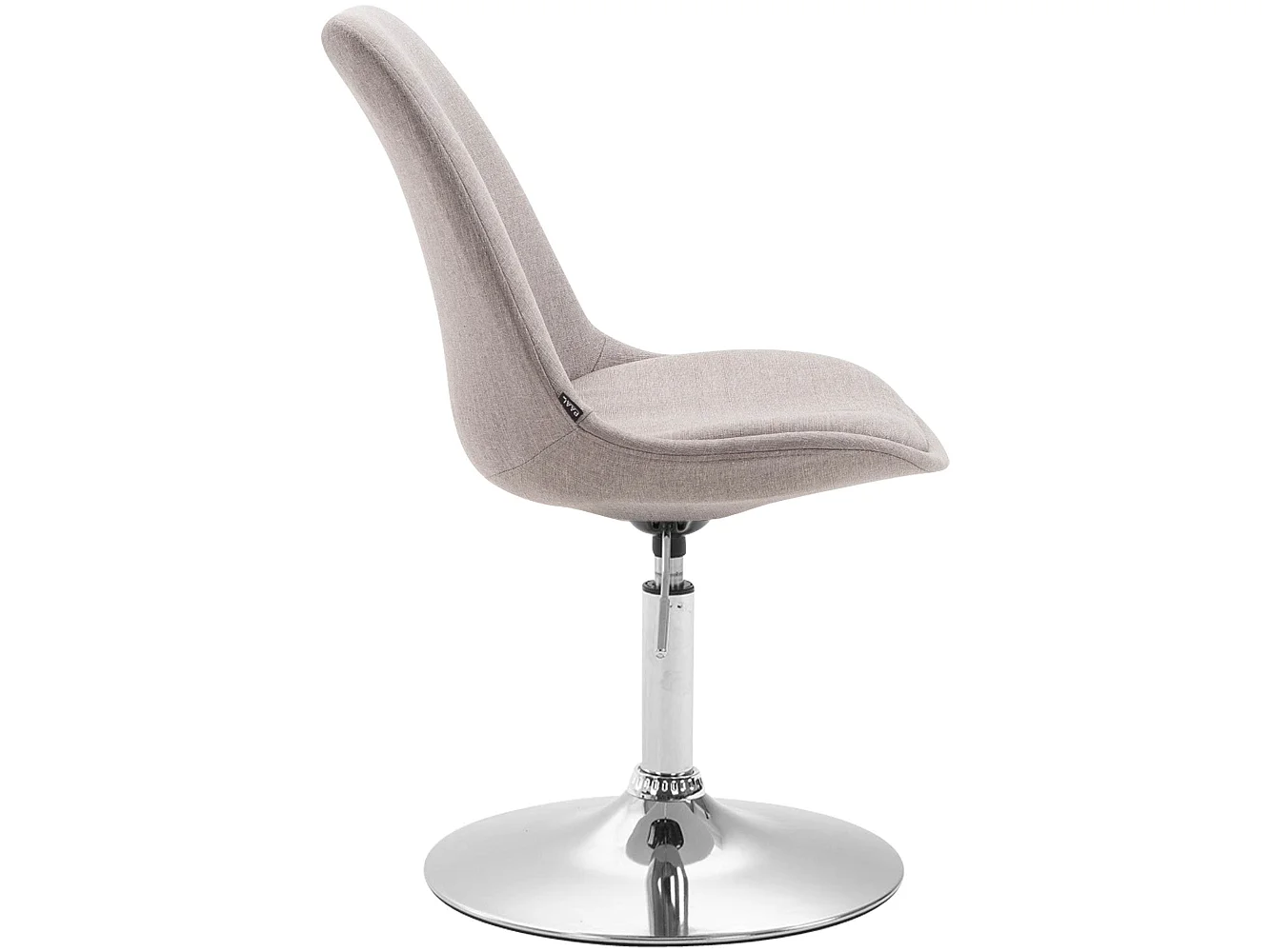 chaise salle à manger - Tissu & Chrome - Gris - Maverick