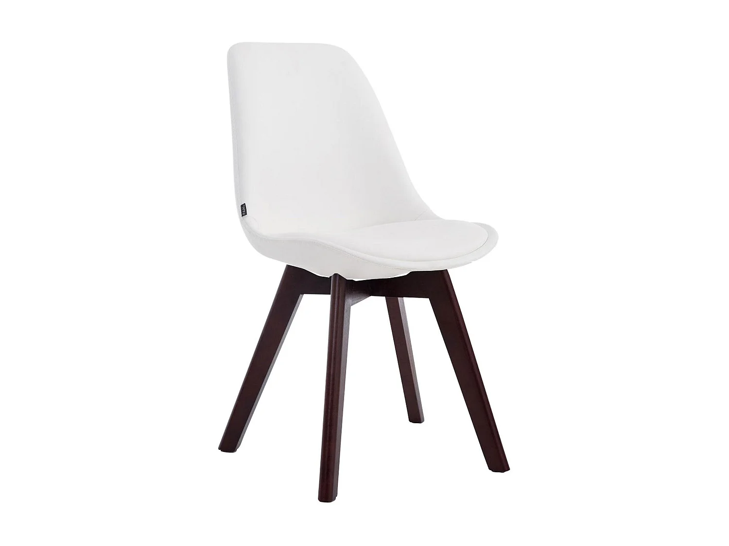 Eetkamerstoelen - Kunstleer & walnoot - wit - Manado