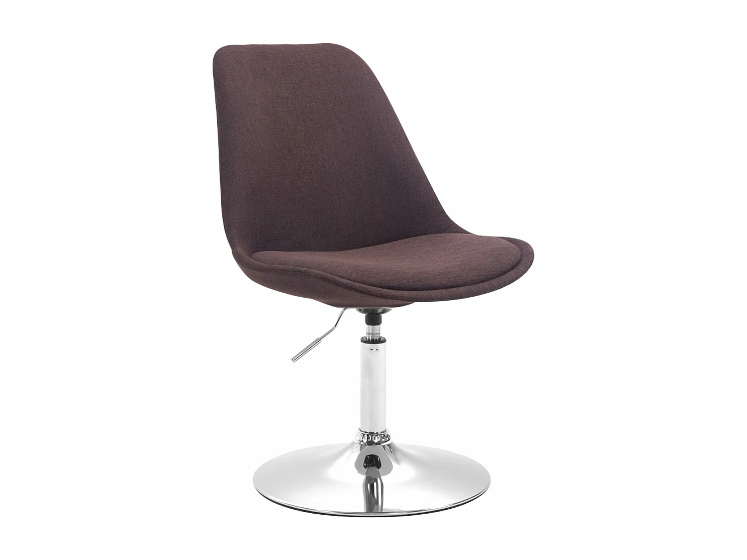 Esszimmerstuhl - Stoff & chrom - braun - Maverick