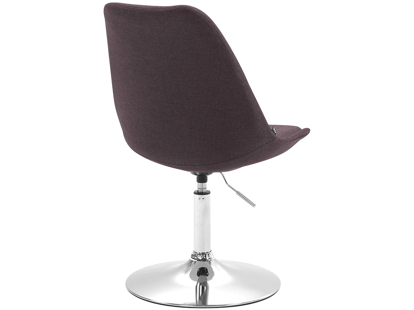 chaise salle à manger - Tissu & Chrome - Marron - Maverick