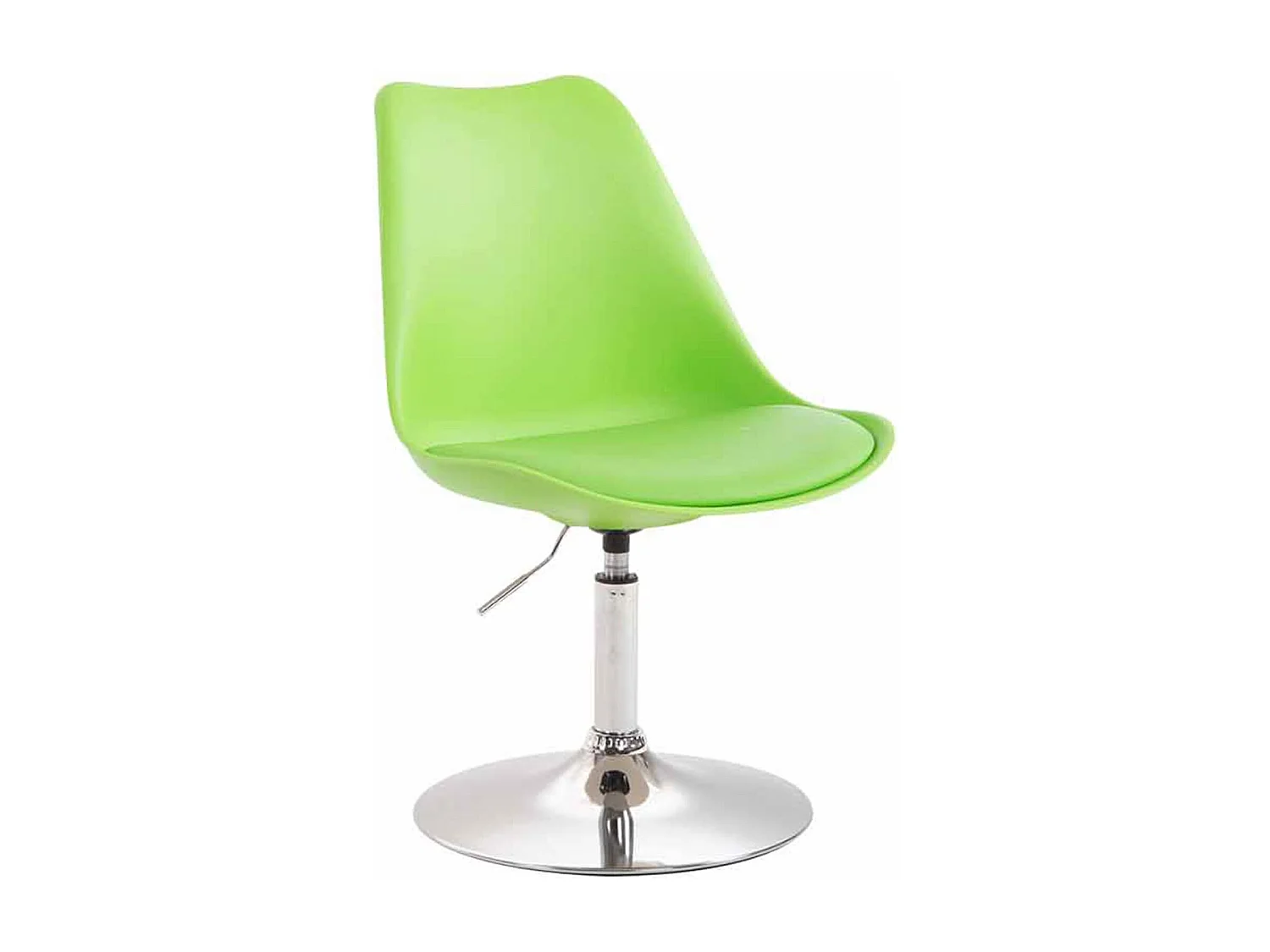 Lot de 4  chaise salle à manger - Plastique & Chrome - Vert - Maverick
