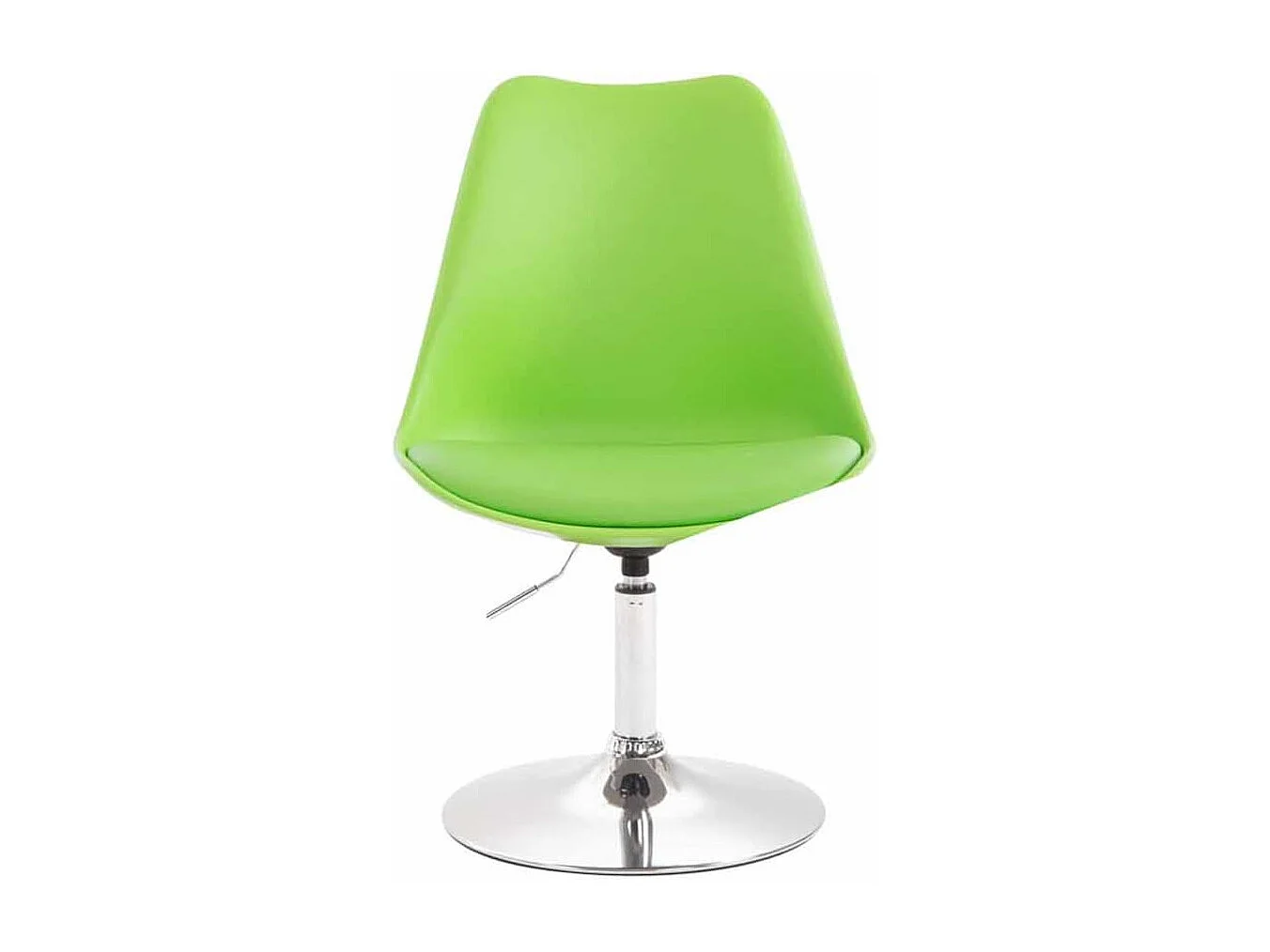 Lot de 4  chaise salle à manger - Plastique & Chrome - Vert - Maverick
