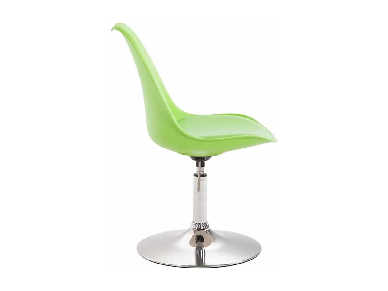 Lot de 4  chaise salle à manger - Plastique & Chrome - Vert - Maverick