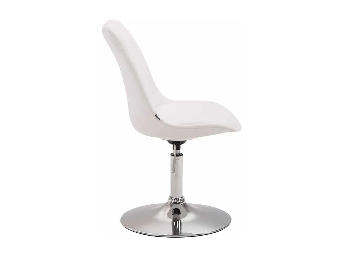 Eetkamerstoelen - Kunstleer & chroom - wit - Maverick