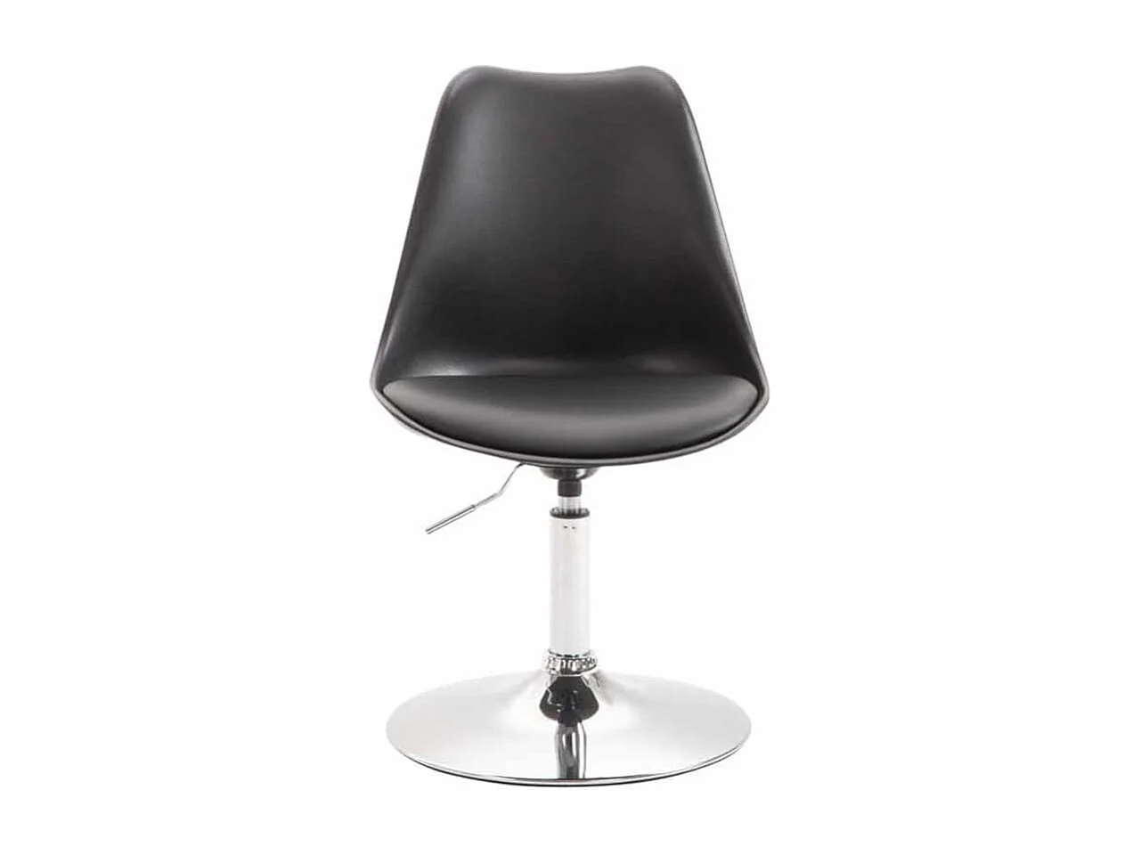 Lot de 4  chaise salle à manger - Plastique & Chrome - Noir - Maverick