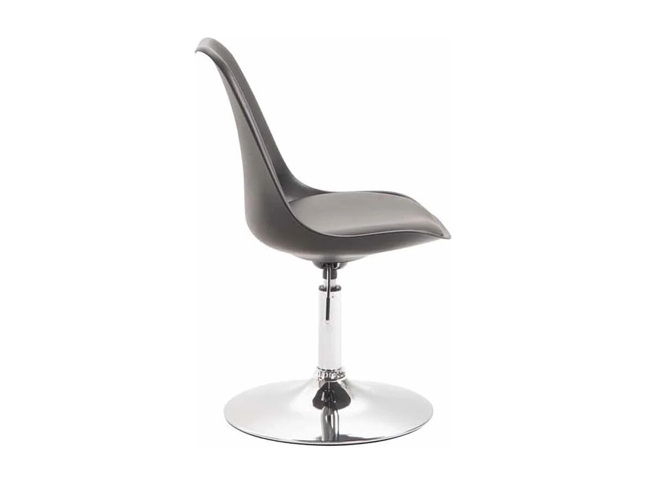 Lot de 4  chaise salle à manger - Plastique & Chrome - Noir - Maverick