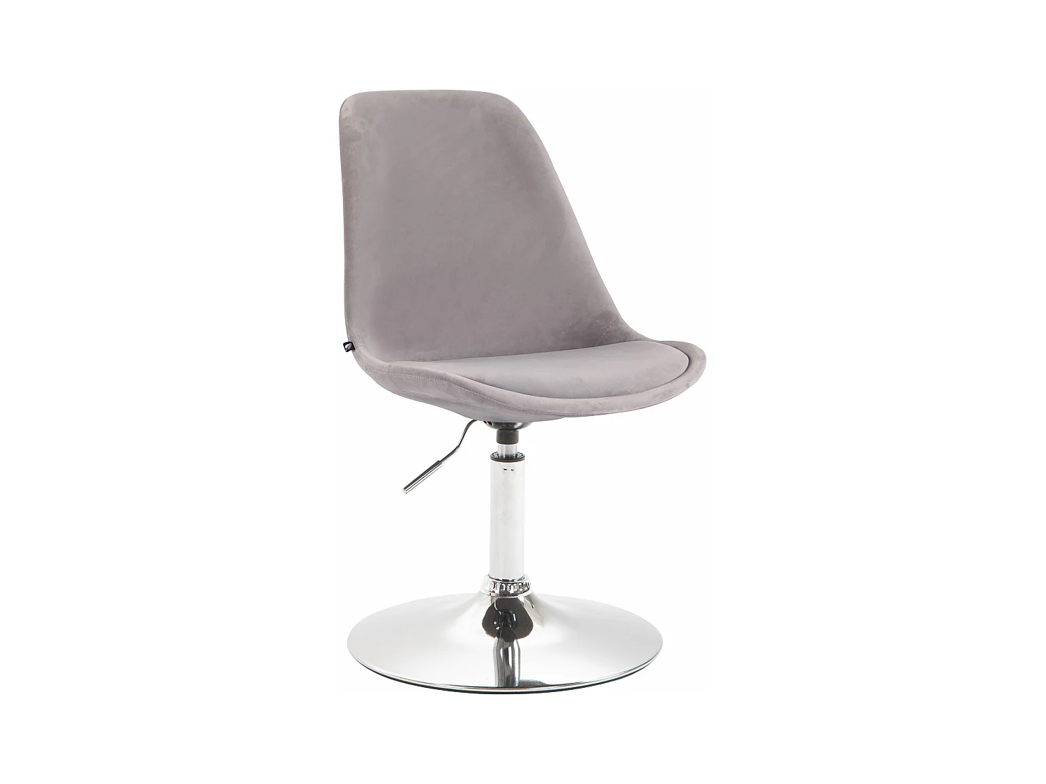 chaise salle à manger - Velours & Chrome - Gris - Maverick