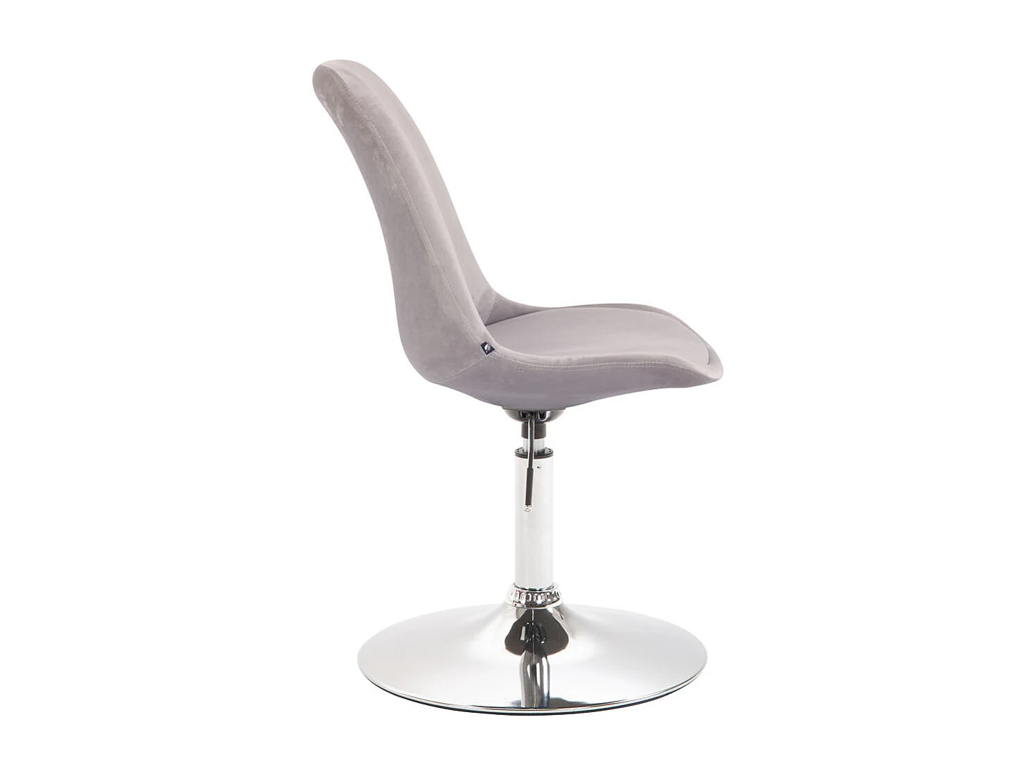 chaise salle à manger - Velours & Chrome - Gris - Maverick