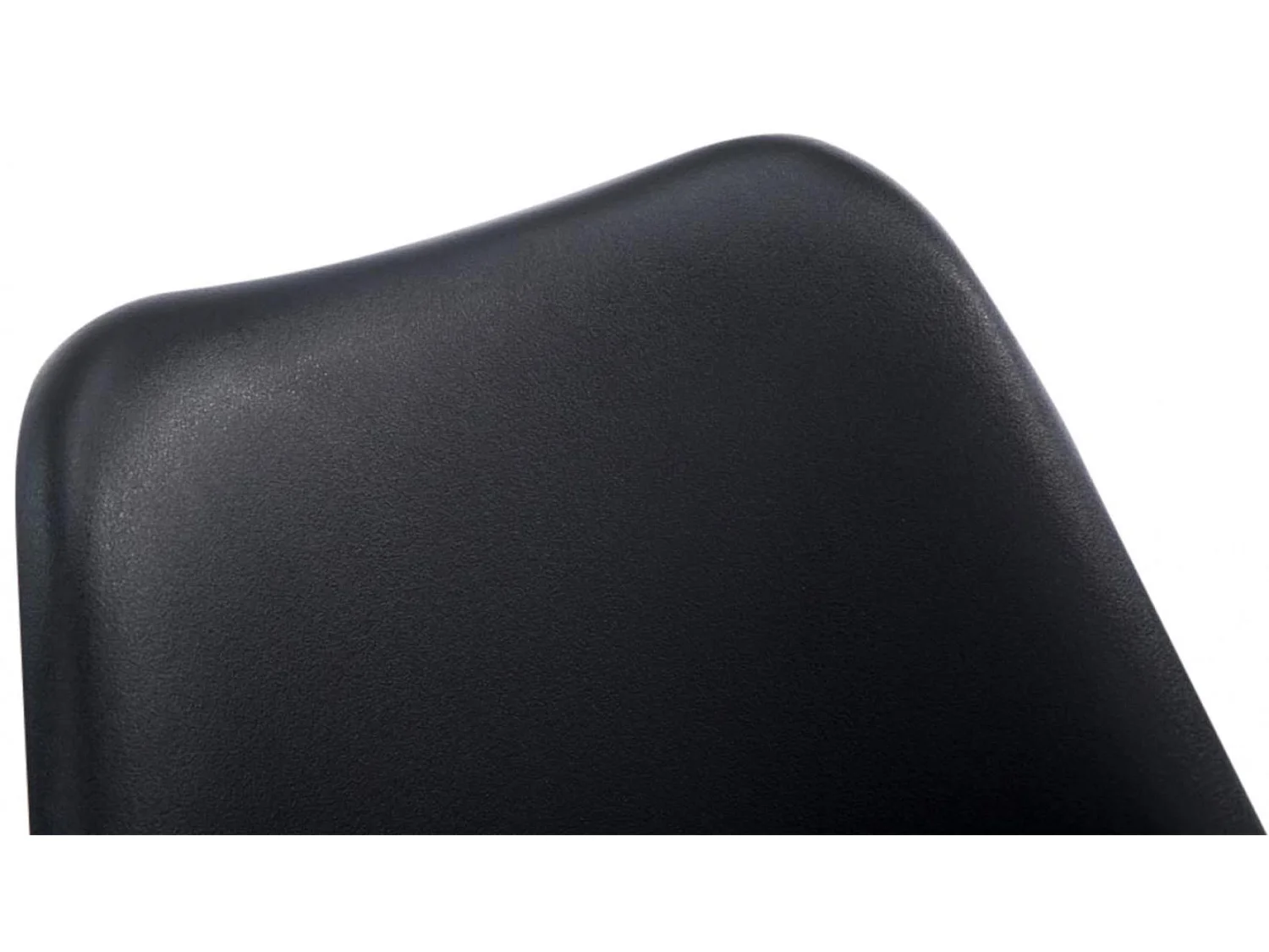 Lot de 4  chaise salle à manger - Similicuir & Noyer - Noir - Borneo V2