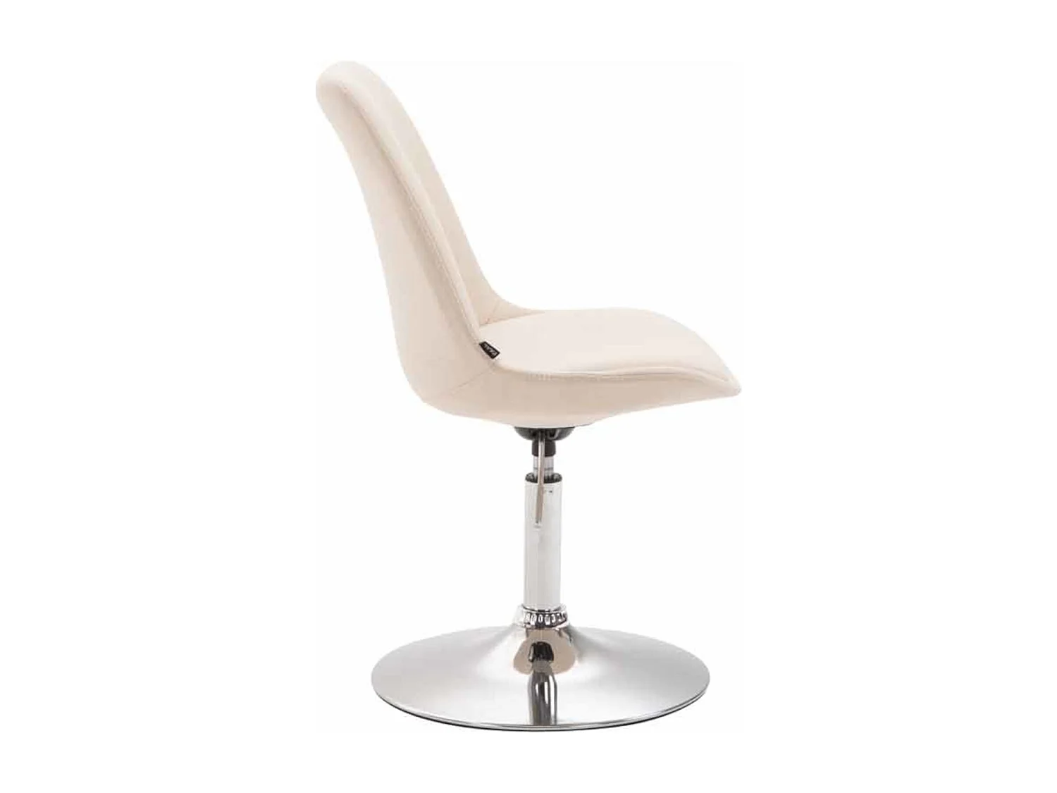 Lot de 4  chaise salle à manger - Tissu & Chrome - Crème - Maverick