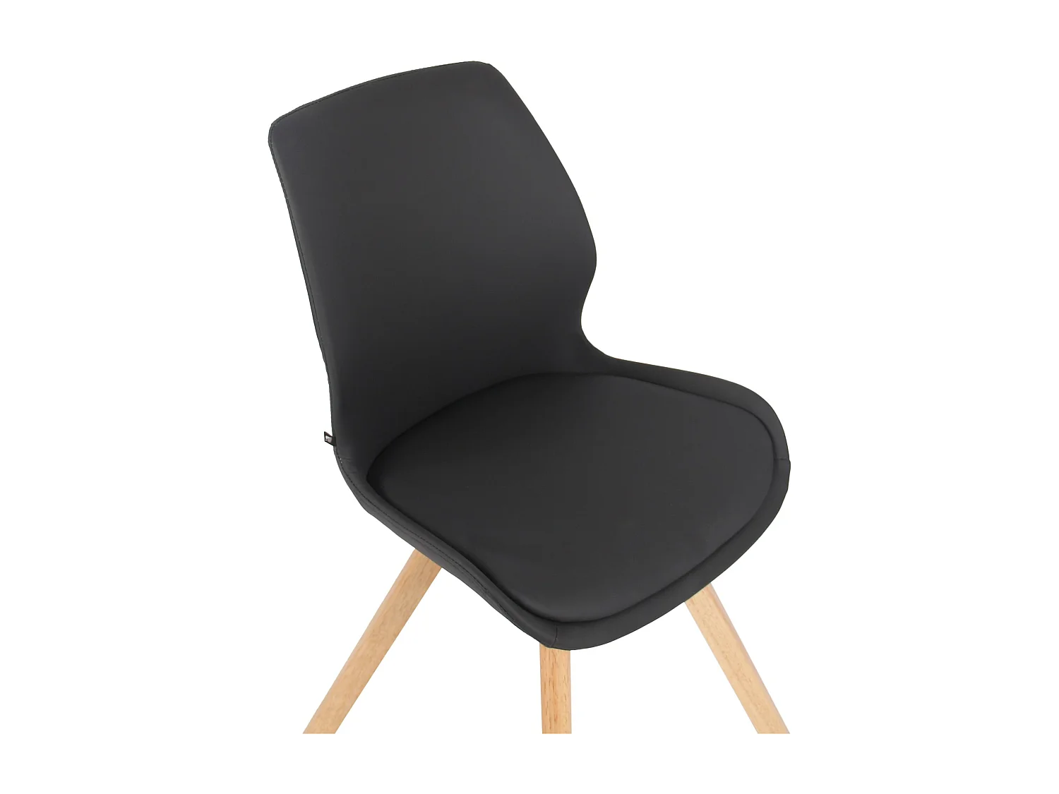 Set van 4  Eetkamerstoelen - Kunstleer - zwart - Luna