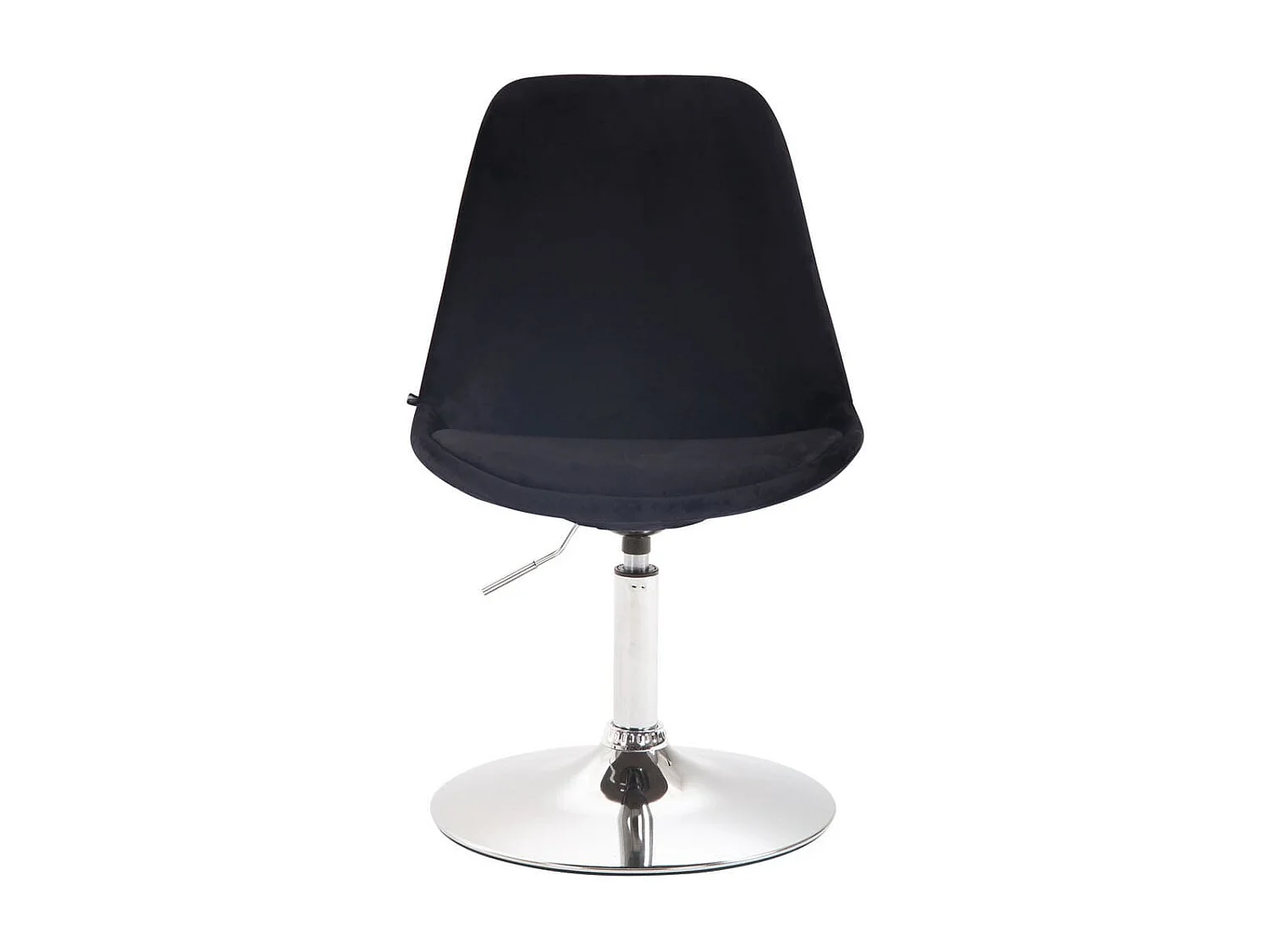 Lot de 4  chaise salle à manger - Velours & Chrome - Noir - Maverick