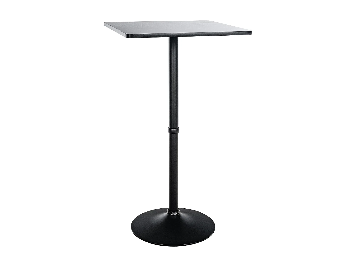 Table haute - carré - Bois - 60 x 60 cm - Noir / Noir - eckig