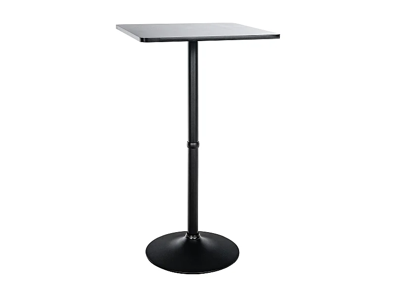 Table haute - carré - Bois - 60 x 60 cm - Noir / Noir - eckig