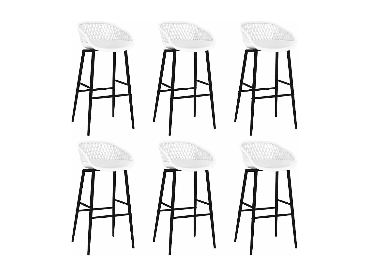 7 pcs conjunto de bar branco