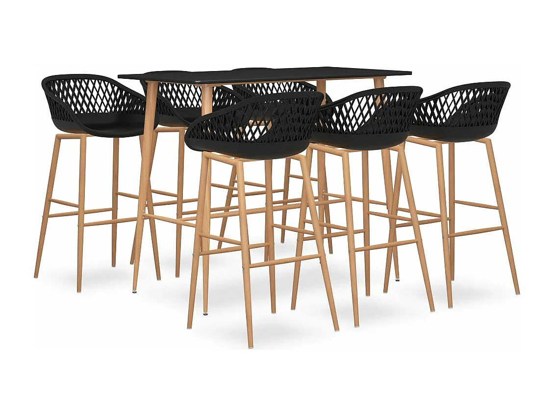 Ensemble de bar 7 pcs Noir