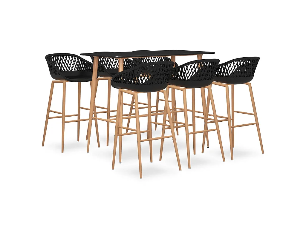 Ensemble de bar 7 pcs Noir