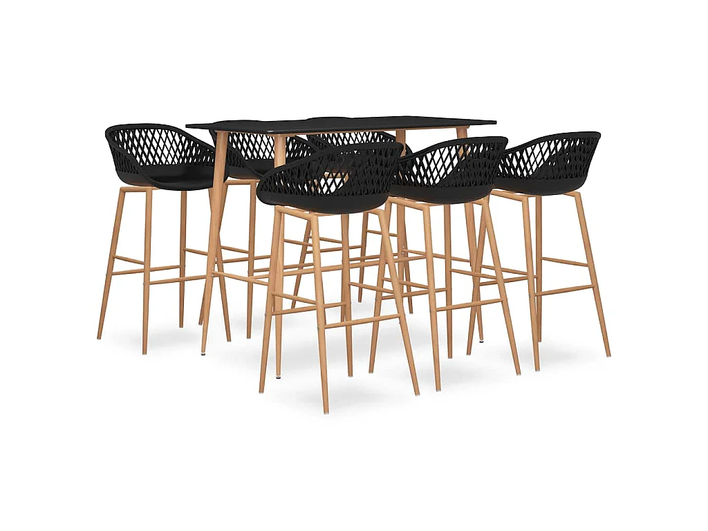 Ensemble de bar 7 pcs Noir