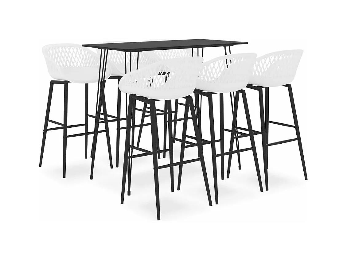 Ensemble de bar 7 pcs Noir et blanc