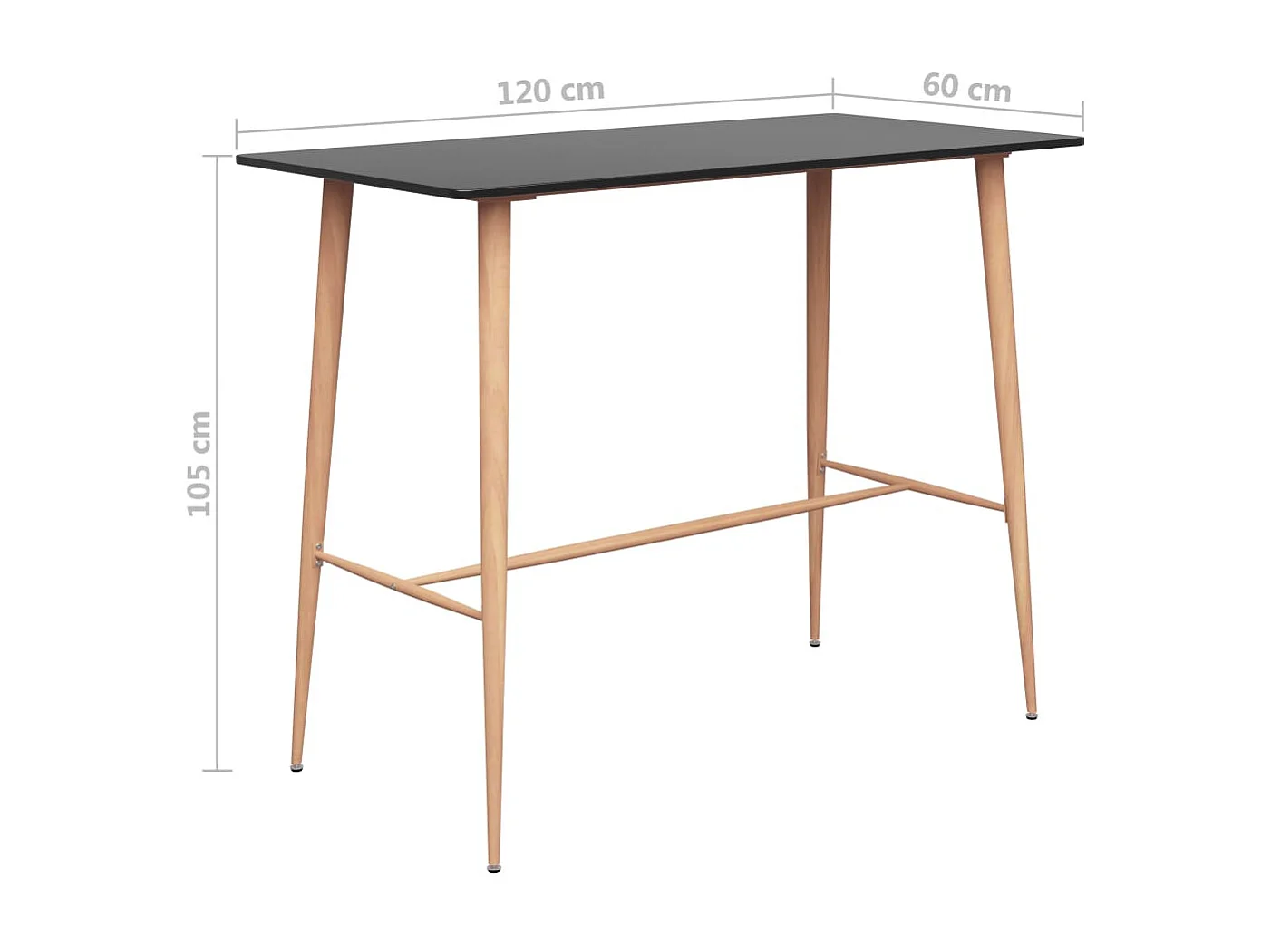 Ensemble de bar 7 pcs Noir et blanc