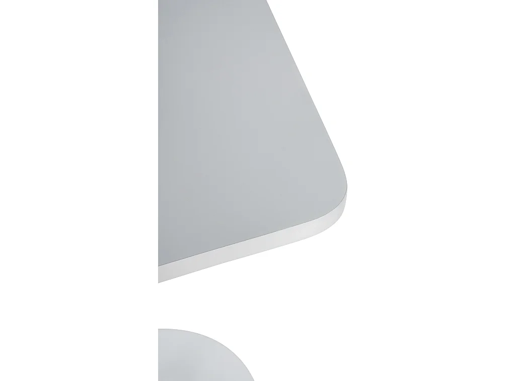 Table haute - carré - Bois - 60 x 60 cm - Blanc / Blanc - eckig