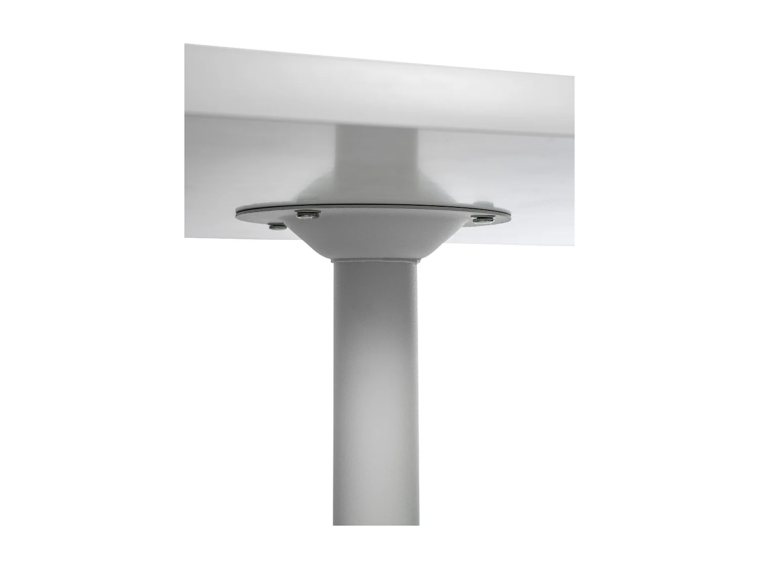 Table haute - carré - Bois - 60 x 60 cm - Blanc / Blanc - eckig