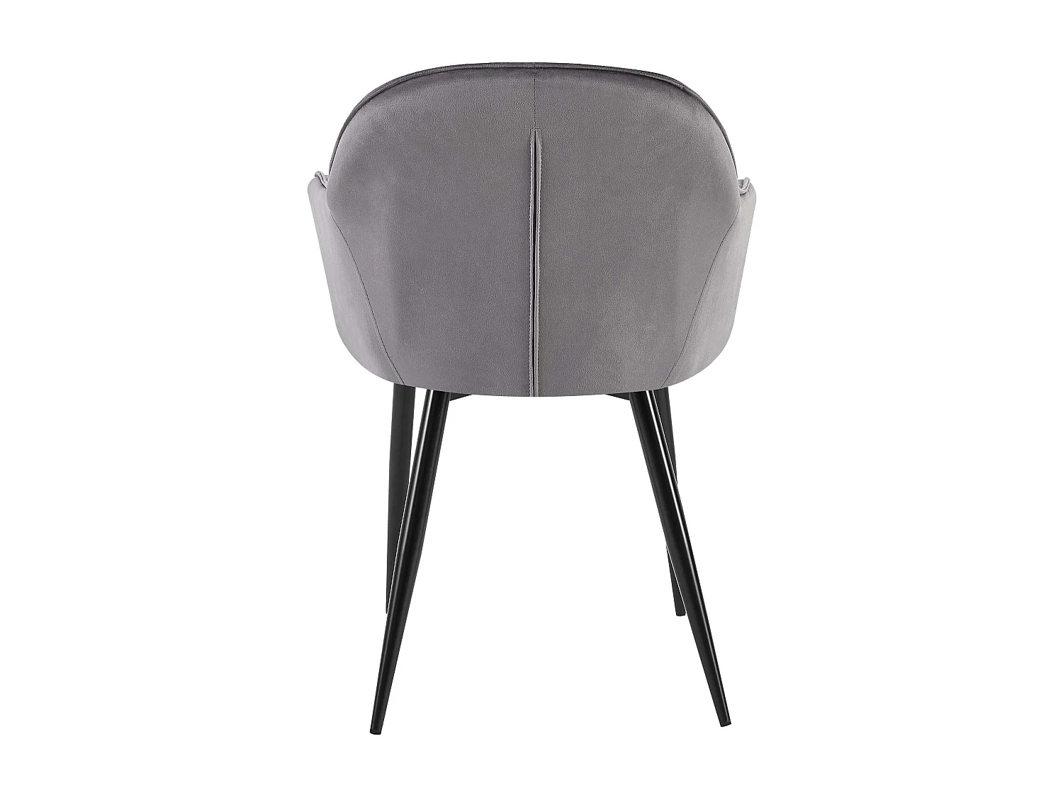 chaises avec accoudoirs - Velours & Blanc - Gris foncé - Boise