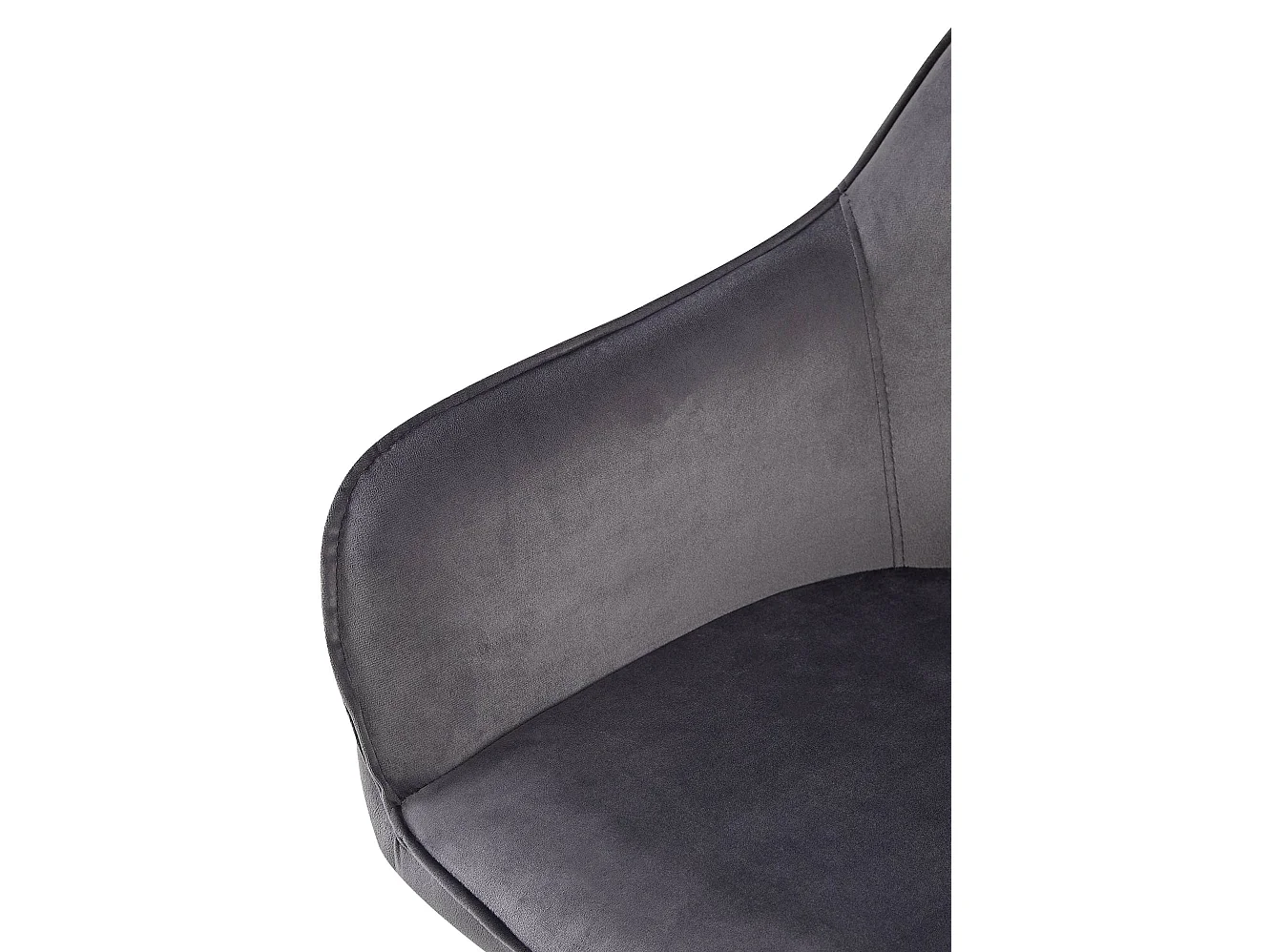 chaises avec accoudoirs - Velours & Blanc - Gris foncé - Boise