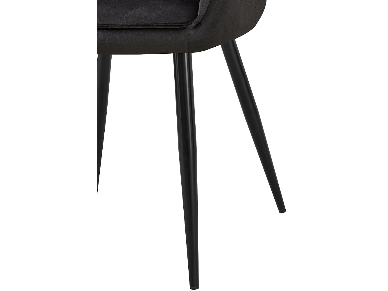 chaises avec accoudoirs - Velours & Blanc - Noir - Boise