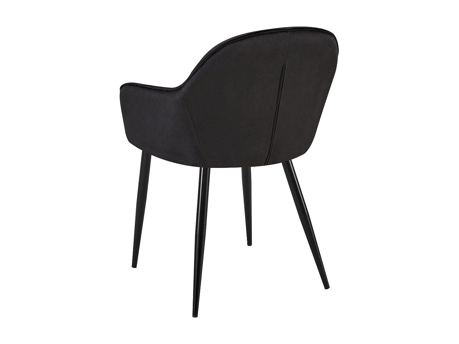chaises avec accoudoirs - Velours & Blanc - Noir - Boise