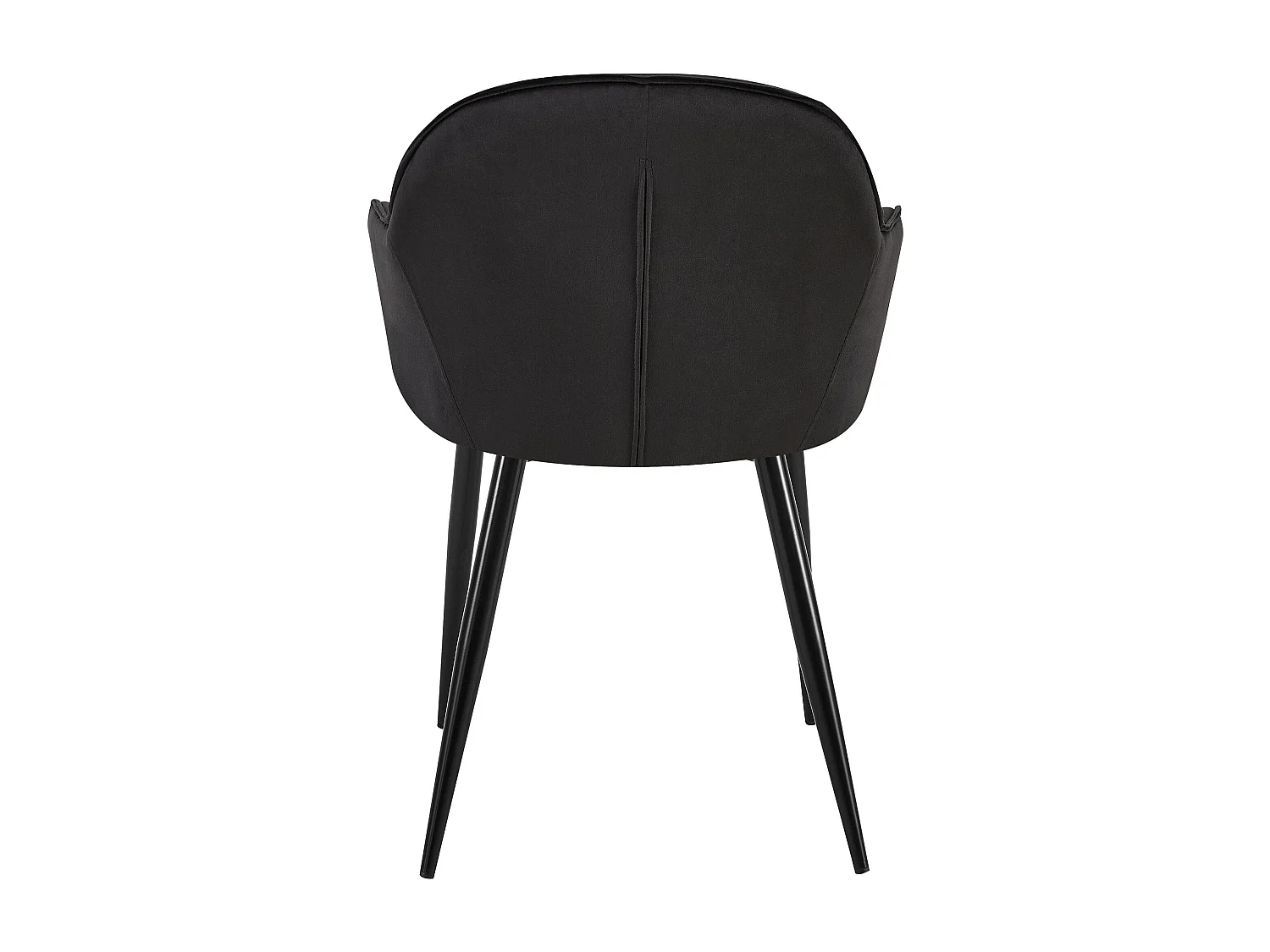 chaises avec accoudoirs - Velours & Blanc - Noir - Boise