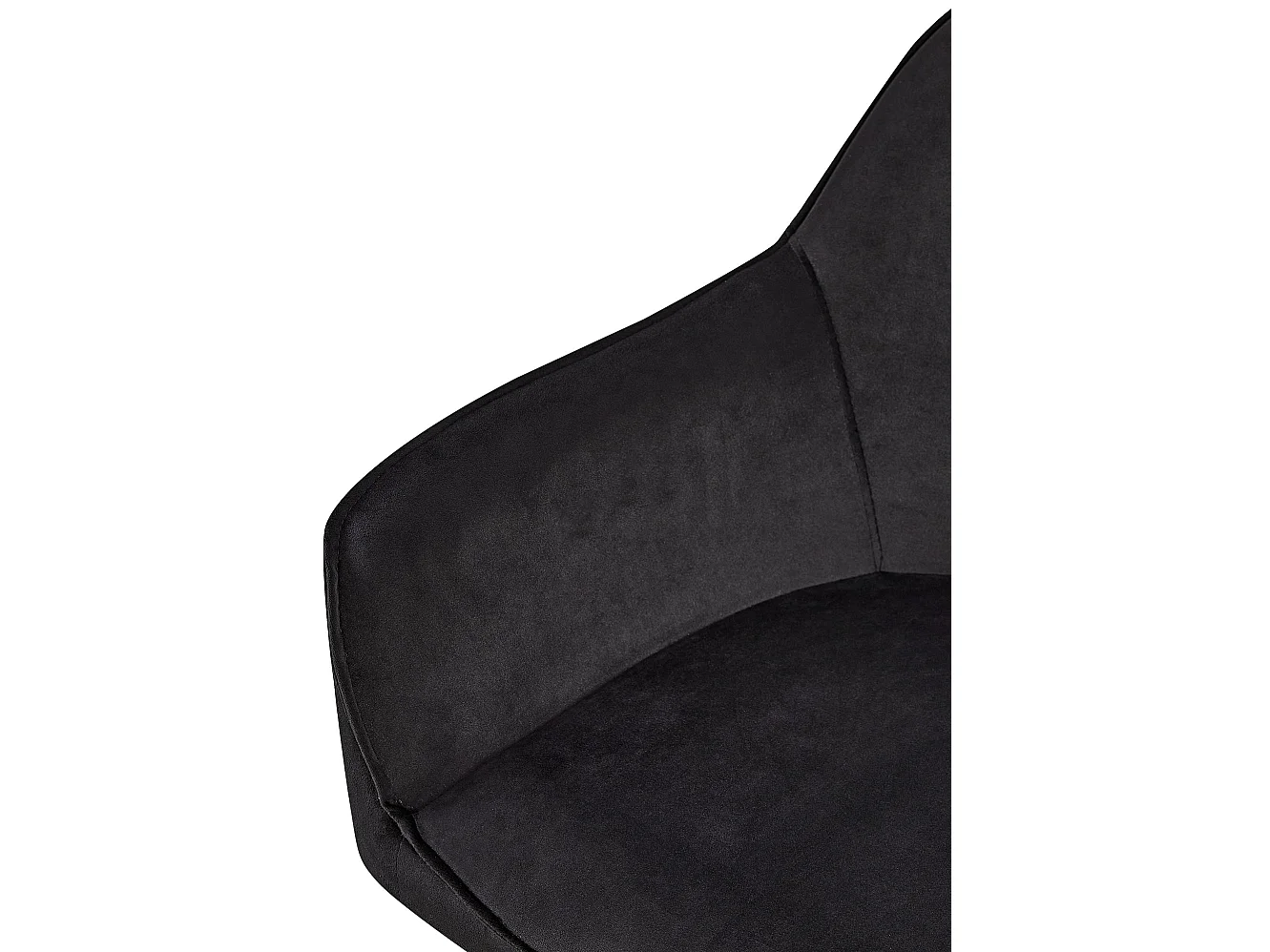 chaises avec accoudoirs - Velours & Blanc - Noir - Boise