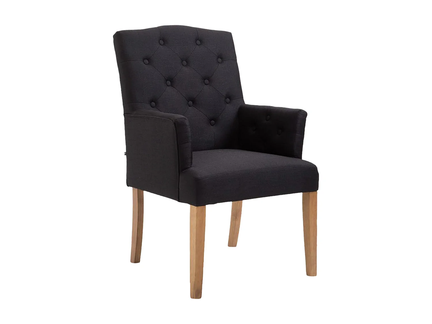 chaises avec accoudoirs - Tissu & Antique clair - Noir - Sugar