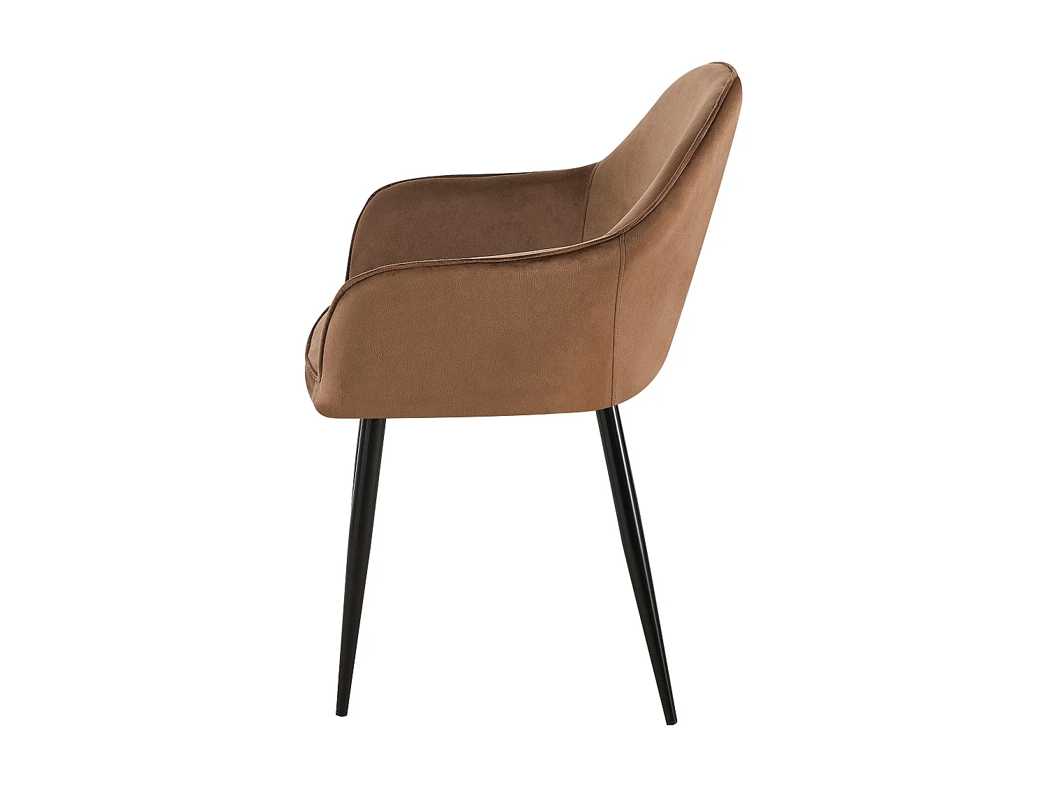 chaises avec accoudoirs - Velours & Blanc - Marron - Boise