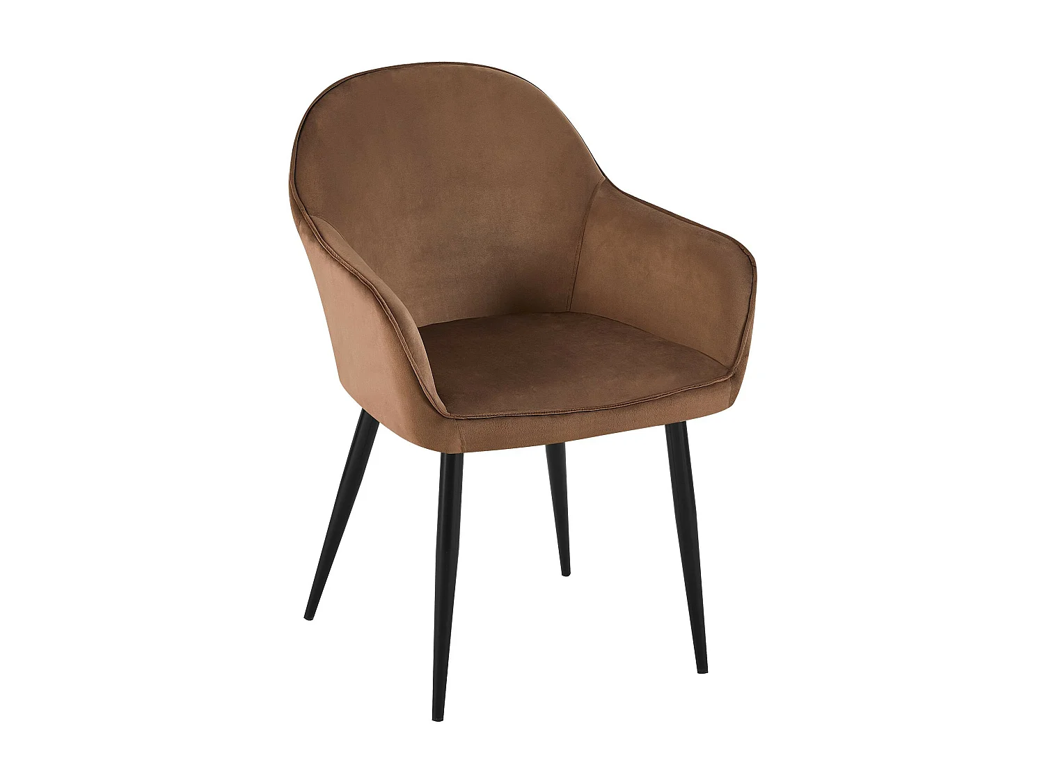 chaises avec accoudoirs - Velours & Blanc - Marron - Boise