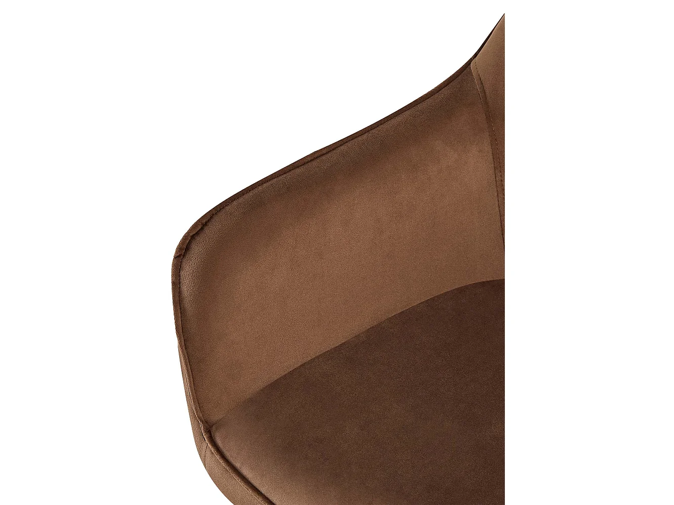 chaises avec accoudoirs - Velours & Blanc - Marron - Boise