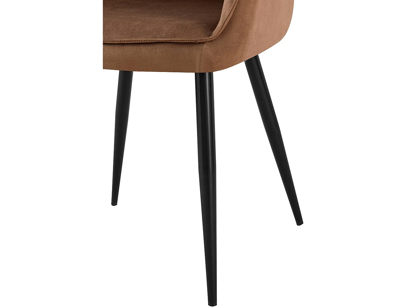 chaises avec accoudoirs - Velours & Blanc - Marron - Boise