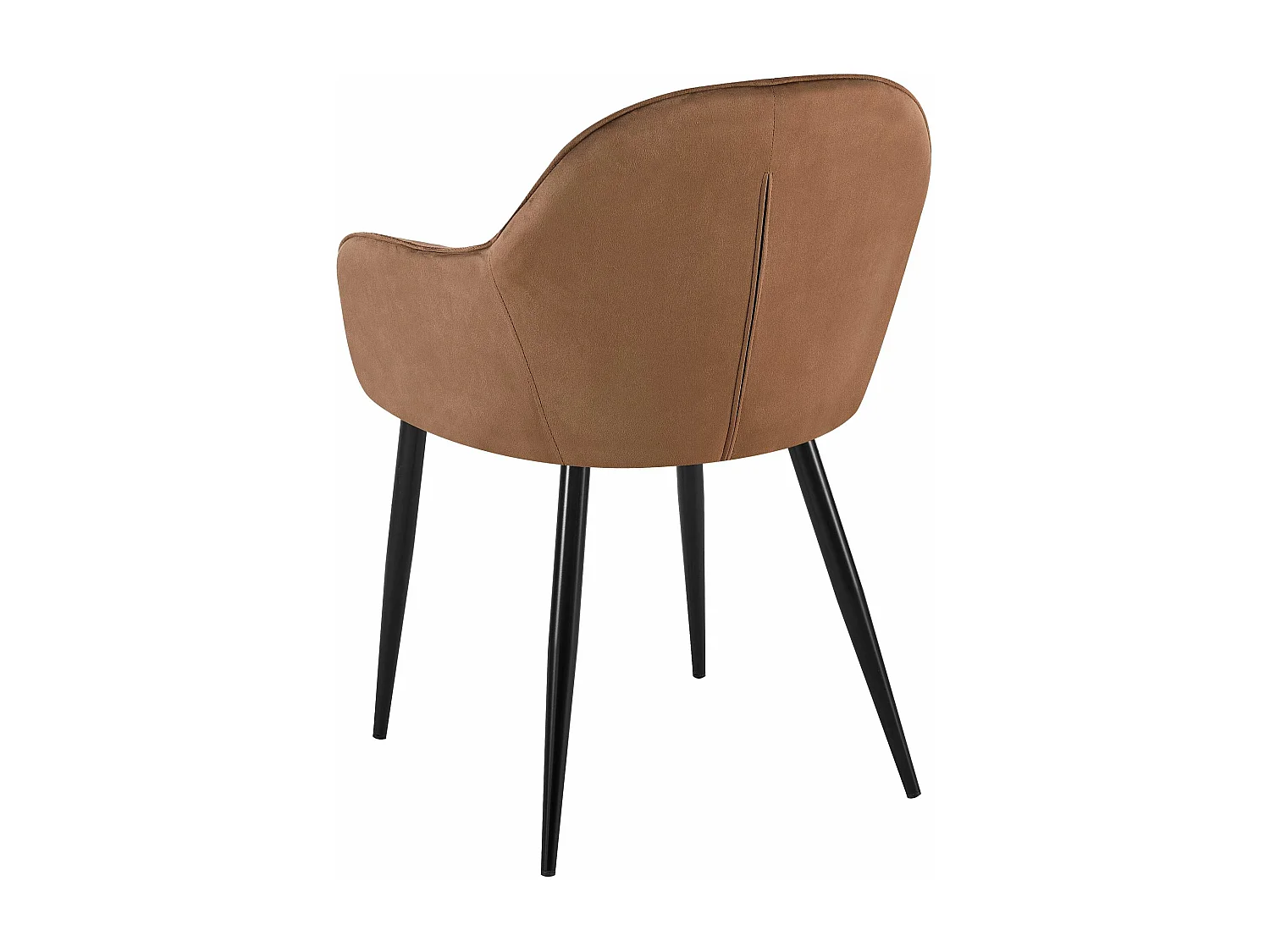 chaises avec accoudoirs - Velours & Blanc - Marron - Boise