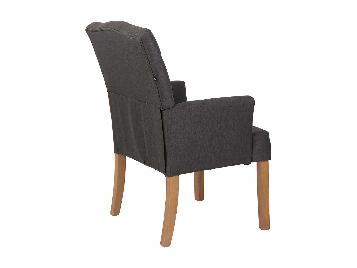 chaises avec accoudoirs - Tissu & Bois - Gris foncé - Sugar