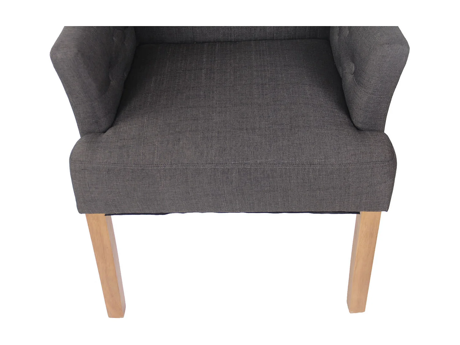 chaises avec accoudoirs - Tissu & Bois - Gris foncé - Sugar