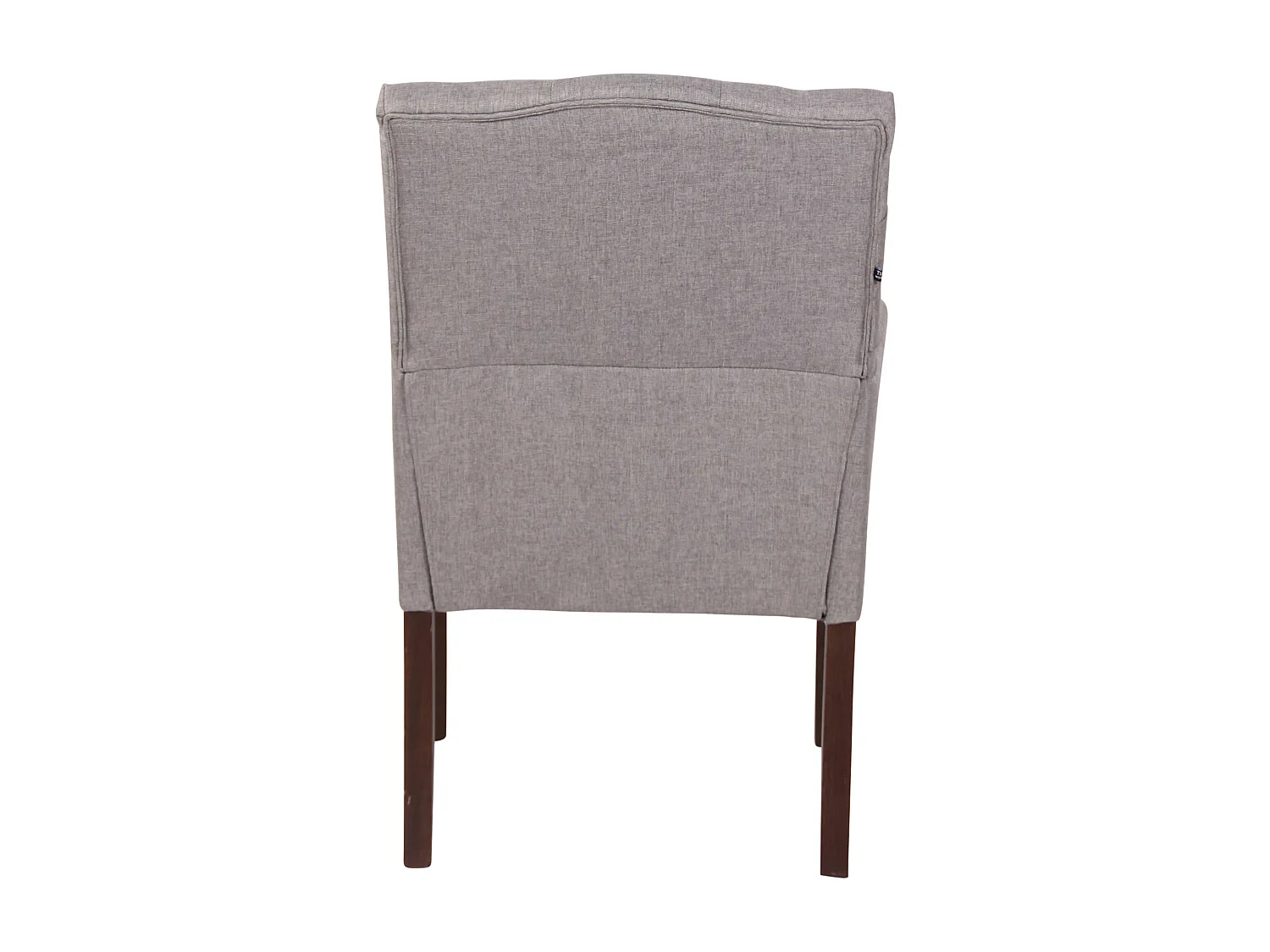 Stoel met armleuningen - Stof & Hout - grijs - Sugar