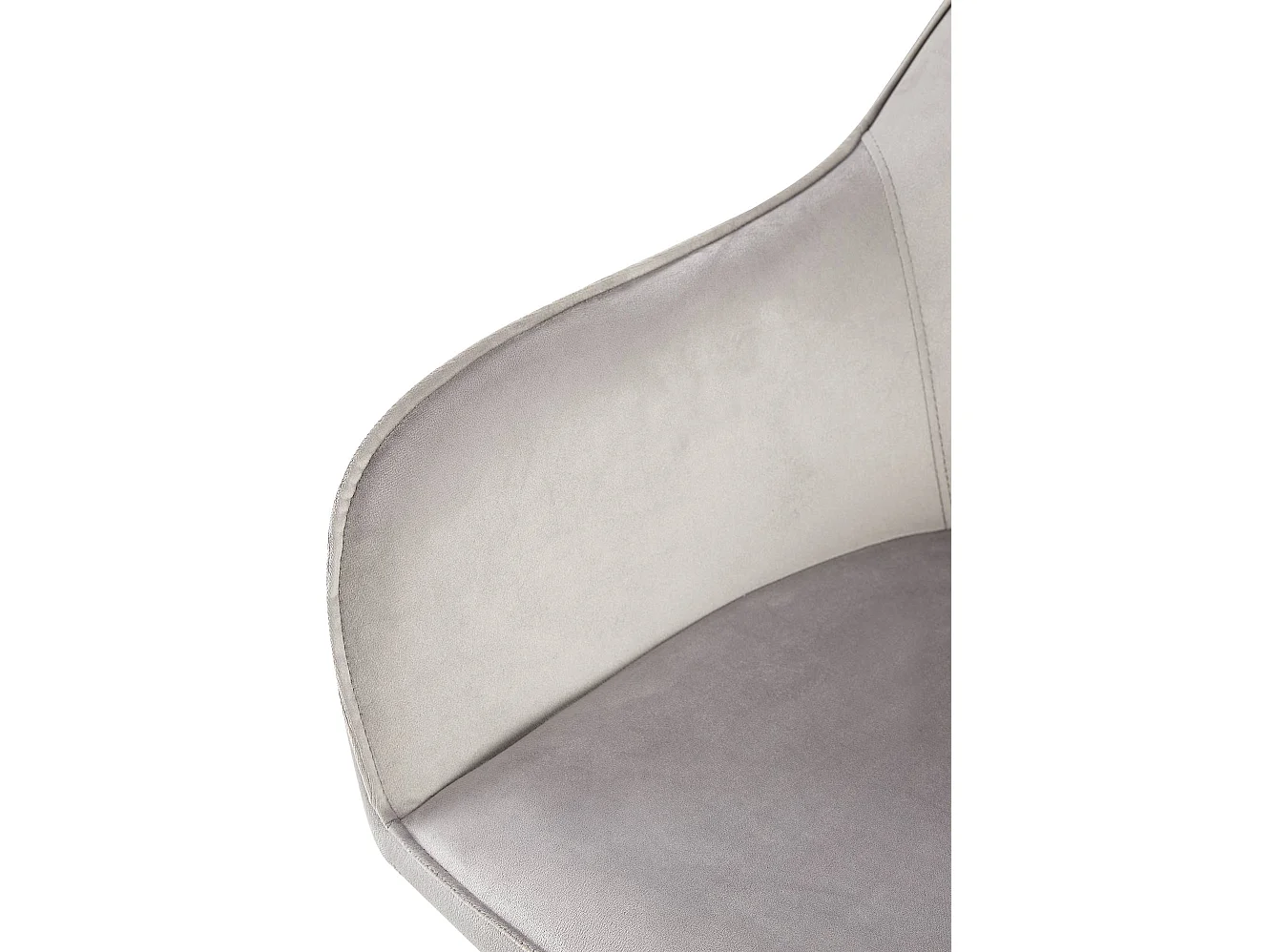 chaises avec accoudoirs - Velours & Blanc - Gris - Boise