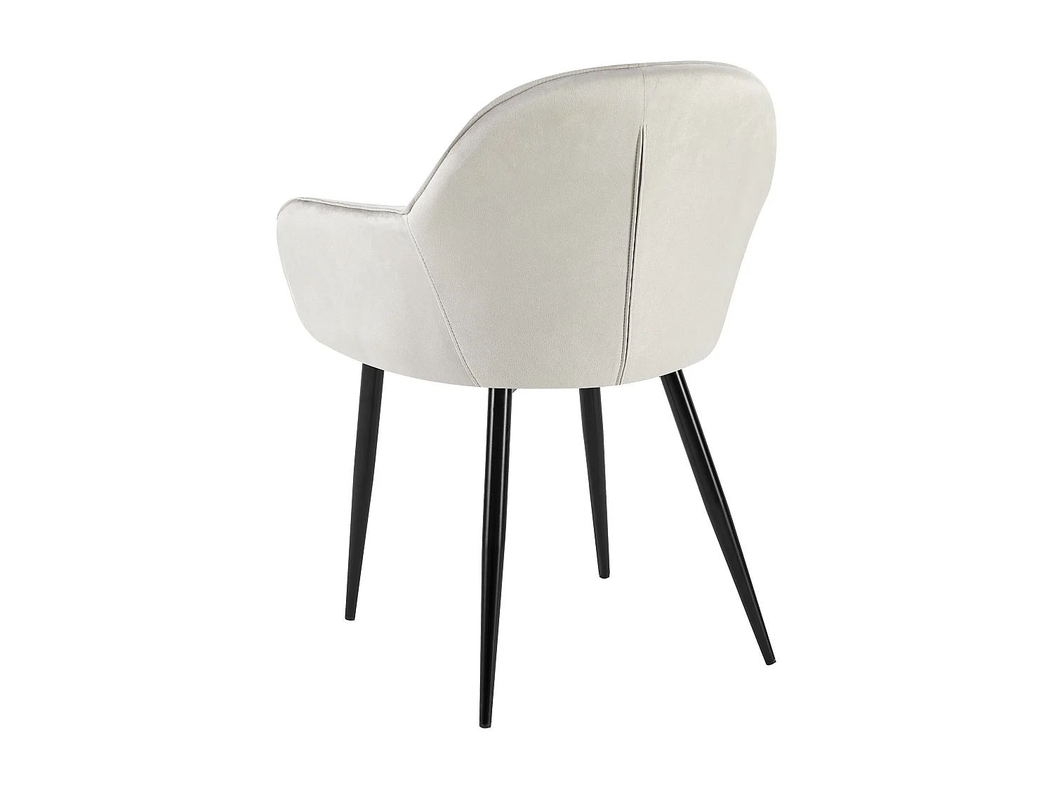 chaises avec accoudoirs - Velours & Blanc - Gris - Boise