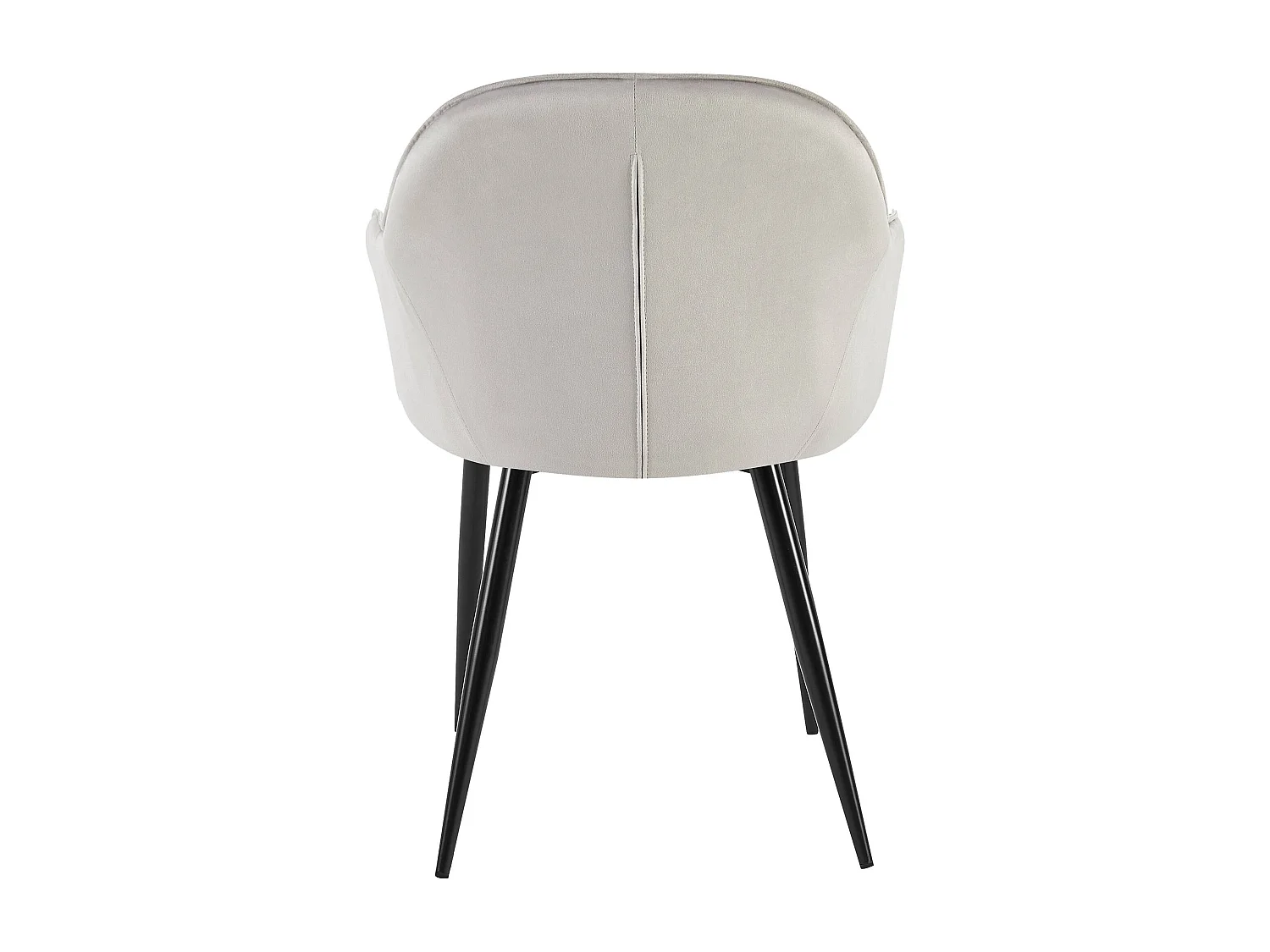 chaises avec accoudoirs - Velours & Blanc - Gris - Boise